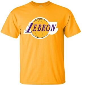 Gold Lebron James Los Angeles Lakers  T-Shirt